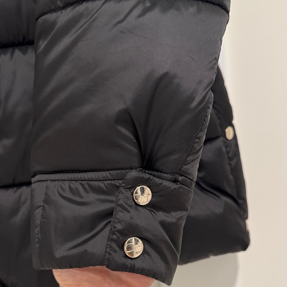 Mango Puffer Black Jacket with Hood size S - Picture 4 of 10